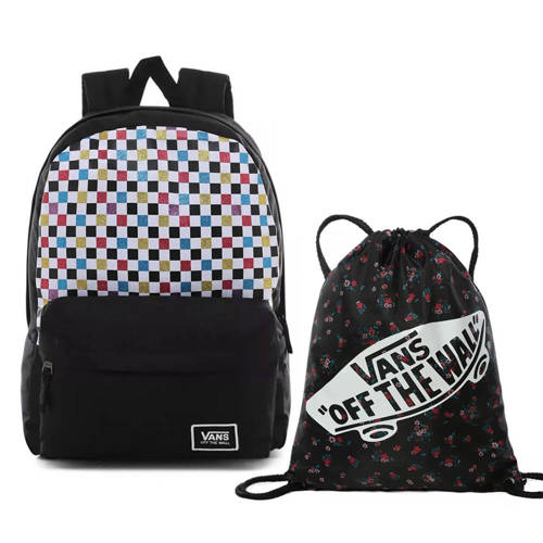 Vans Glitter Check Realm Zaino - VN0A48HGUX9 + Benched Bag