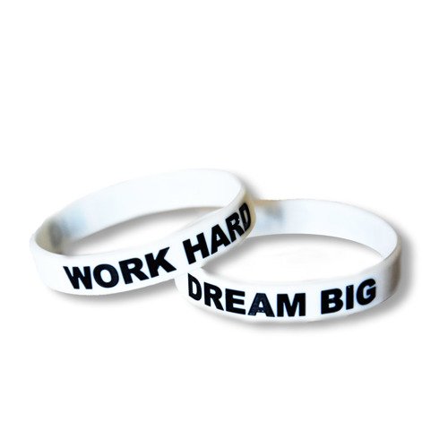 Work Hard Dream Big silicone bracelet wristbands