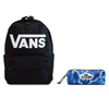 Vans New Skool 18 l Backpack black VN000628BLK1 + Vans OTW Pencil Pouch True Blue